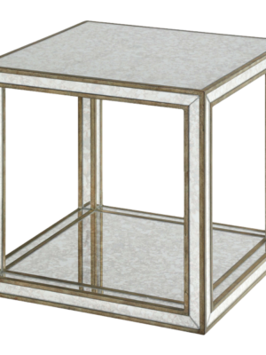 Antique Mirrored End Table