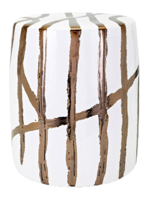 Bronze Brushstroke End Table/Stool