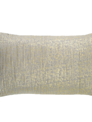 Gold Pleated Lumbar Pillow