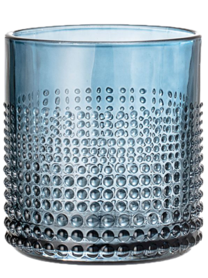 Hobnail Glass Votive - Blue