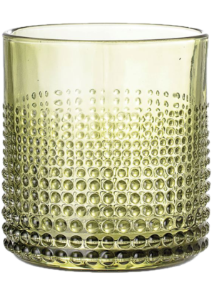 Hobnail Glass Votive - Green