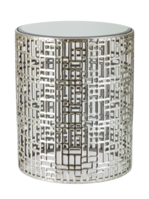 Metallic & Mirrored End Table