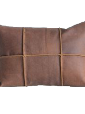 Pintucked Leather Pillow