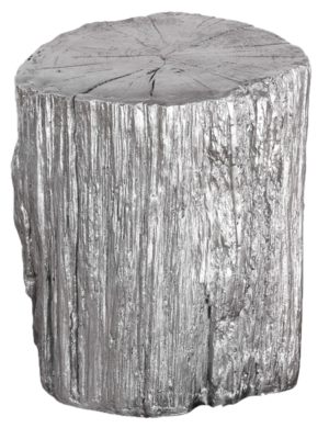 Silver Log End Table