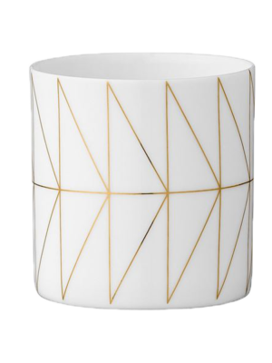 White & Gold Geometric Votive - Small