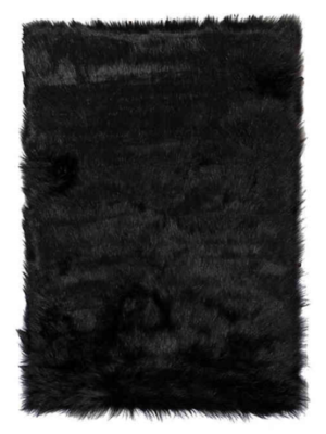 Black Sheepskin Rug