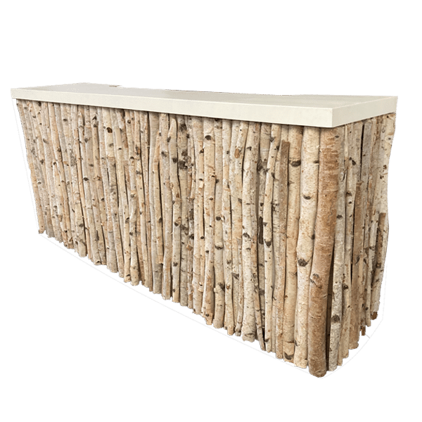 Birch Log Bar Cream Top