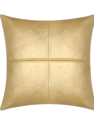 Gold Leather Pillow