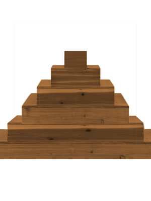 6 Tiered Oak Display Tower