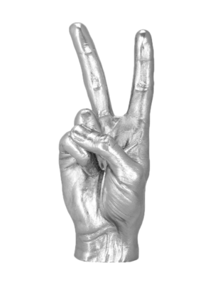 Silver Peace Hand