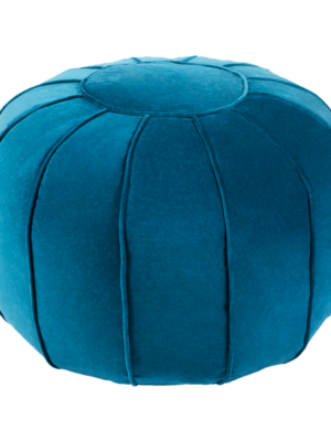 Teal Velvet Pouf Ottoman
