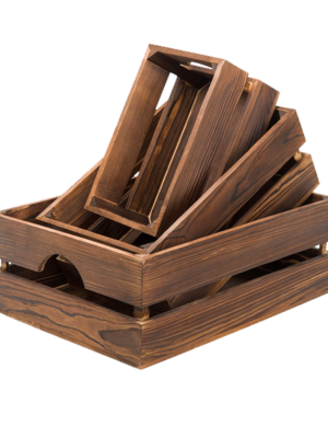 Wood Crate Trio