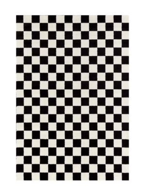 Black & White Check Rug
