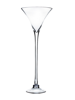 Clear Glass Martini Vase