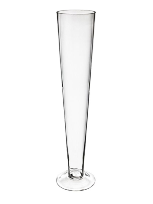 Clear Glass Trumpet Vase - Large