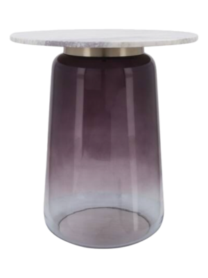 Amethyst Marble End Table