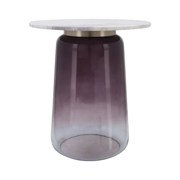 Amethyst Marble End Table
