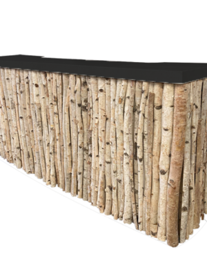 Birch Log Bar Black Top