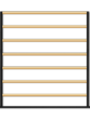Trenton Shelves with Gold Mirror