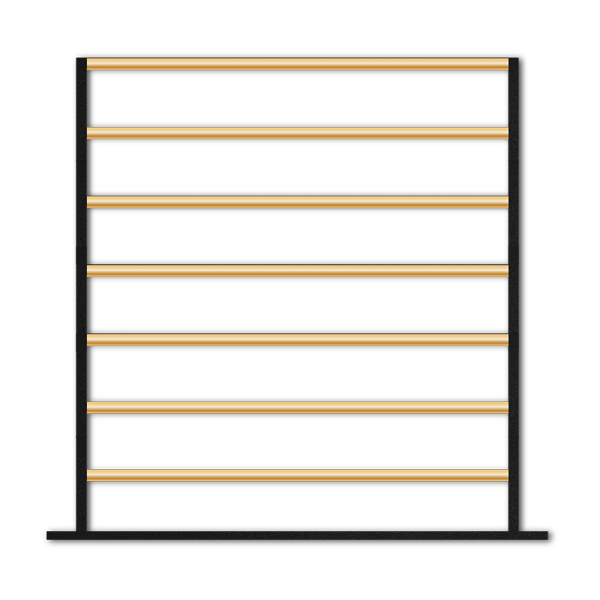 Trenton Shelves with Gold Mirror