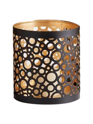 Black & Gold Bubble Votive