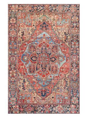 Boho Runner Rug - Red