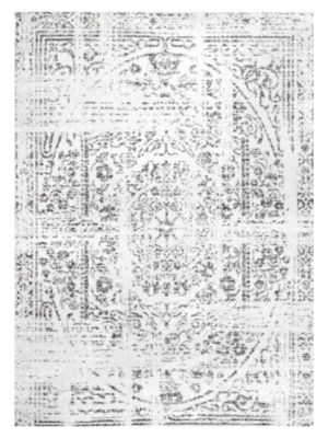Grey Rosette Rug