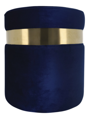 Navy Belted Ottoman