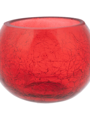 Red Crackle Votive