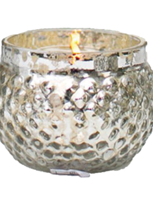 Silver Mercury Hobnail Votive
