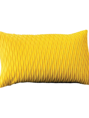 Yellow Ripple Lumbar Pillow
