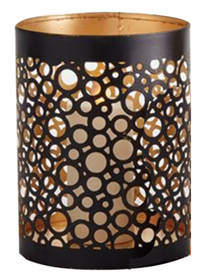 Black & Gold Bubble Hurricane - Small
