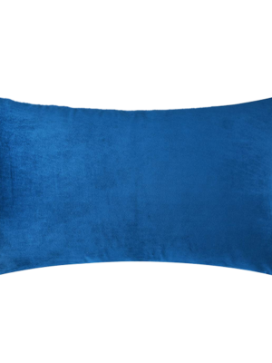 Cobalt Velvet Lumbar Pillow