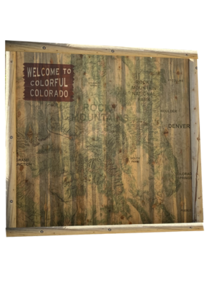 Rustic Colorado Map