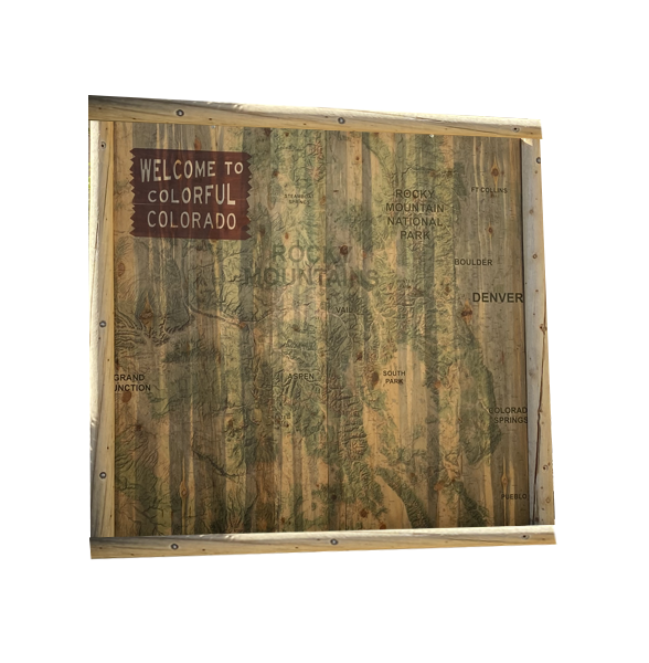 Rustic Colorado Map