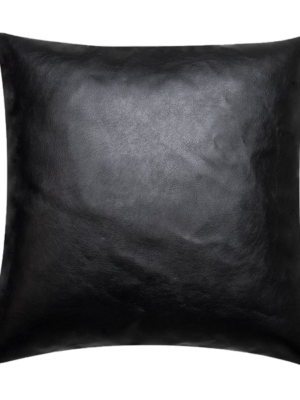 Black Leather Pillow
