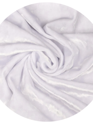Crushed Velvet Drape - White