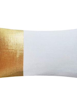 Gold Metallic Dip Lumbar Pillow