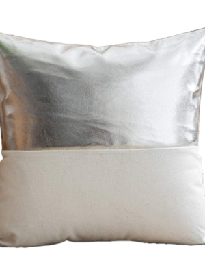 Silver Metallic Dip Pillow