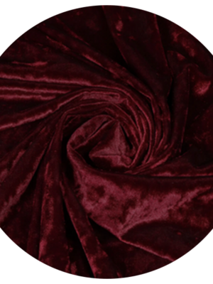 Crushed Velvet Drape - Cabernet